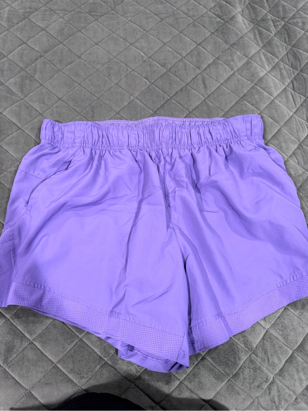Athletic Works Lavender Athletic Shorts with Elastic Waistband